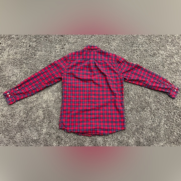 GAP Slim Fit Stretch Oxford Red/Blue Check Plaid - Large - Excellent Condition - Picture 4 of 5